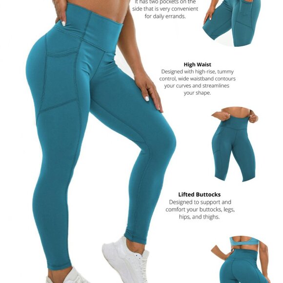 High Waisted Leggings for Women - Buttery Soft, Workout Yoga - Picture 2 of 6